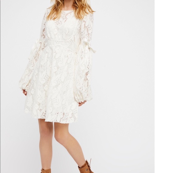 Free People Dresses & Skirts - Free People Ruby Crochet Lace Mini Dress Size S
